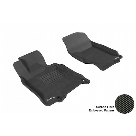 3D Maxpider L1IN00611509 INFINITI G35/37 2007-2013 CPE/SDN KAGU BLACK R1 (2 EYELETS) Floor Mat L1IN00611509